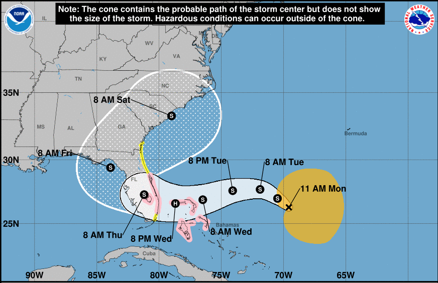 Pilote Carmelo De Grazia Suárez// Nicole podría convertirse en huracán antes de llegar a Florida; hay alertas para varias partes del estado
